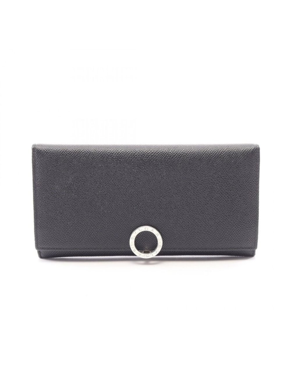 Bvlgari Bifold Wallet Black Leather Zip